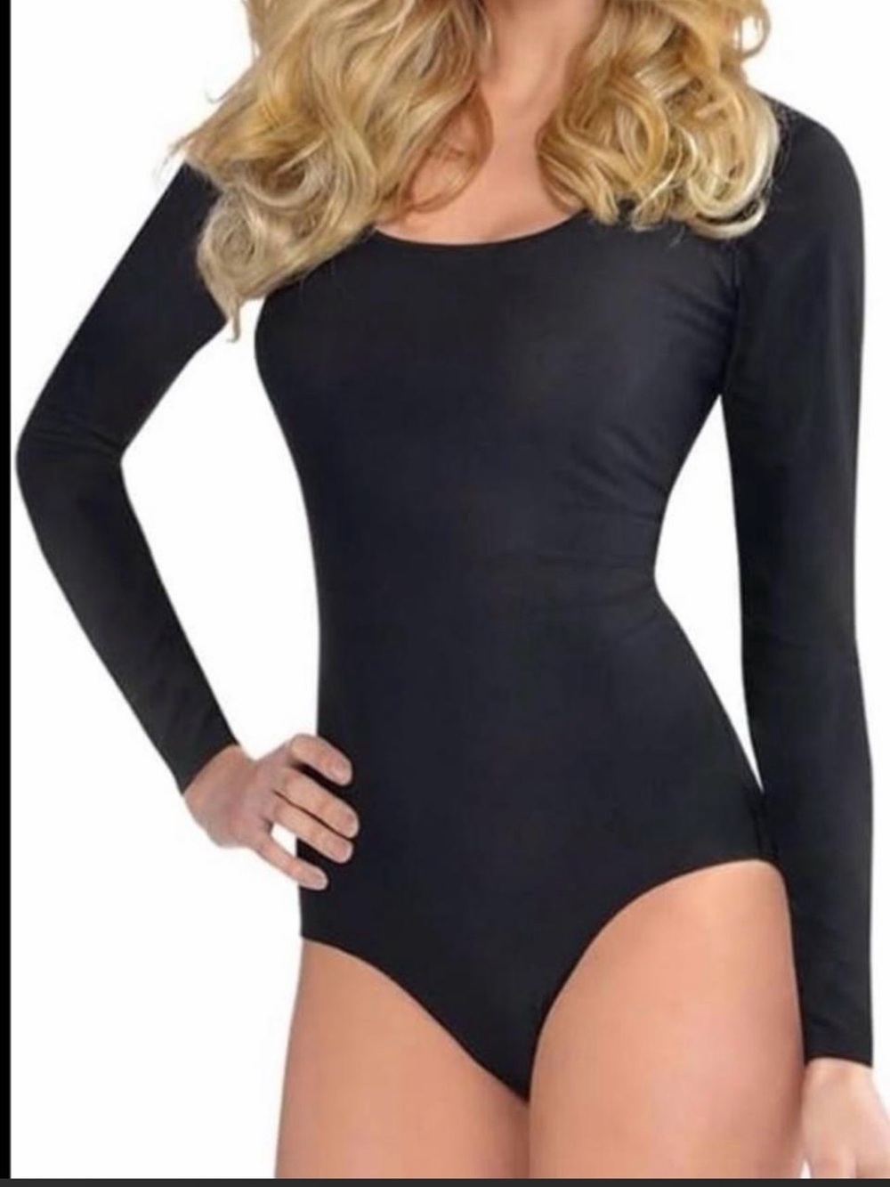 American Apparel Black Long Sleeve Bodysuit Medium